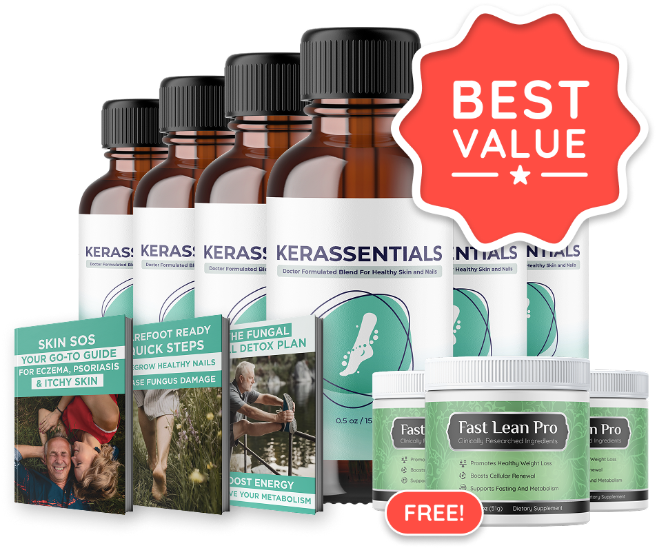 Kerassentials 6-bottle best value package with free bonuses