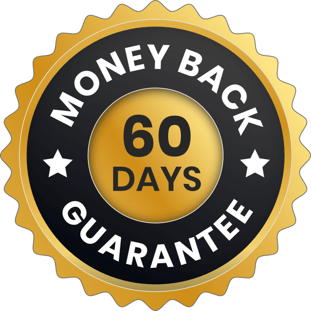Kerassentials 60-day money-back guarantee badge